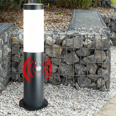 ETC-SHOP Lampe Sur Pied D'extérieur Avec Détecteur De Mouvement Pour Cour En Acier Inoxydable Dans Un Ensemble Comprenant Des Ampoules LED RVB – Image 5