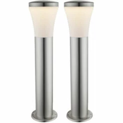 ETC-SHOP Lot De 2 Lampes Sur Pied D'extérieur à LED éclairage De Chemin De Jardin éclairage De Base En Acier Inoxydable Spots De Terrasse