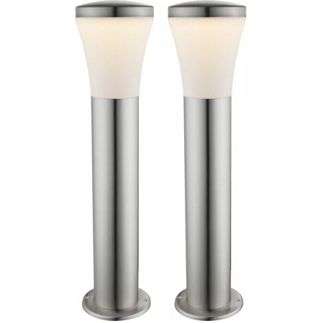 ETC-SHOP Lot De 2 Lampes Sur Pied D'extérieur à LED éclairage De Chemin De Jardin éclairage De Base En Acier Inoxydable Spots De Terrasse