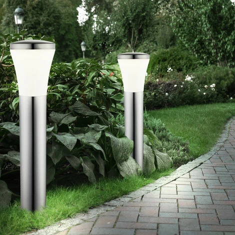 ETC-SHOP Lot De 2 Lampes Sur Pied D'extérieur à LED éclairage De Chemin De Jardin éclairage De Base En Acier Inoxydable Spots De Terrasse – Image 4