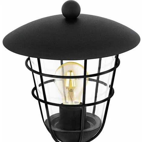 ETC-SHOP Lampe Sur Pied D'extérieur à Base De Cage De Lampe De Jardin Lanterne Noire Dans Un Ensemble Comprenant Des Ampoules LED – Image 3