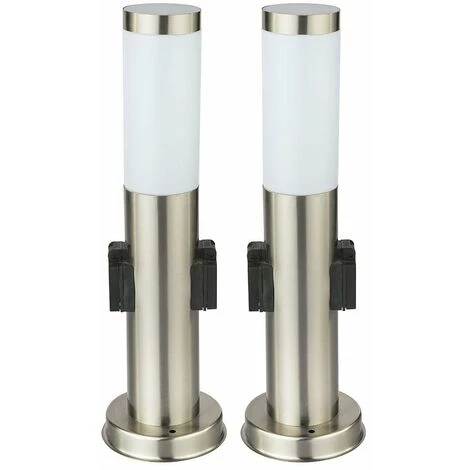 ETC-SHOP Ensemble De 2 Lampadaires D'extérieur à Changement De Couleur RGB LED Lampes De Chemin De Jardin Télécommande – Image 2