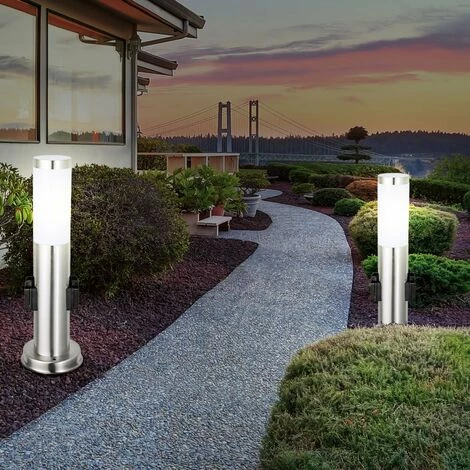 ETC-SHOP Ensemble De 2 Lampadaires D'extérieur à Changement De Couleur RGB LED Lampes De Chemin De Jardin Télécommande – Image 3