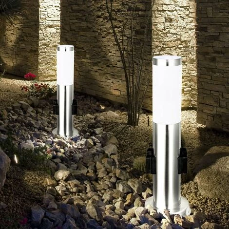 ETC-SHOP Ensemble De 2 Lampadaires D'extérieur à Changement De Couleur RGB LED Lampes De Chemin De Jardin Télécommande – Image 5