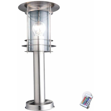 ETC-SHOP Lampe D'extérieur Sur Pied Avec Télécommande Pour Allée De Jardin Dimmable Dans Un Ensemble Comprenant Des Ampoules LED RVB