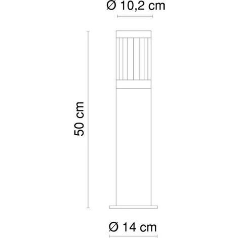 ETC-SHOP Pied De Support Extérieur En Acier Inoxydable Lampe Sur Pied éclairage De La Cour Du Chemin De Jardin Dans Un Ensemble Comprenant Des Ampoules LED – Image 4