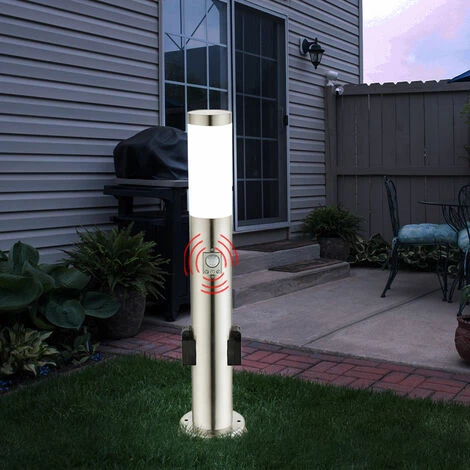 ETC-SHOP Lampadaire D'extérieur, Détecteur De Mouvement, Télécommande, Douilles, Lampe, Gradable Dans Un Ensemble, Y Compris Les Lampes LED RVB – Image 4