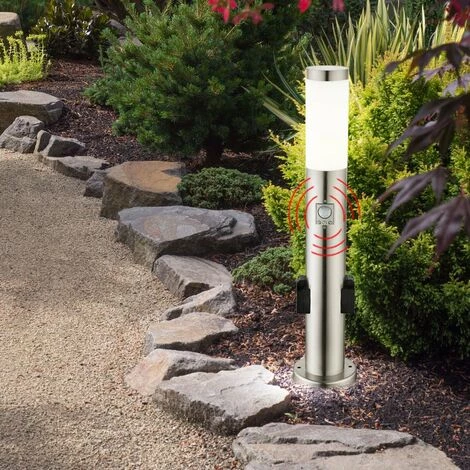 ETC-SHOP Lampadaire D'extérieur, Détecteur De Mouvement, Télécommande, Douilles, Lampe, Gradable Dans Un Ensemble, Y Compris Les Lampes LED RVB – Image 5