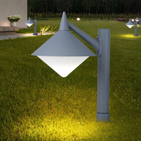 Lampe Sur Pied D'extérieur Pied De Jardin Chemin ALU Piliers Spot Gris Clair WOFI 379401500500 – Image 2