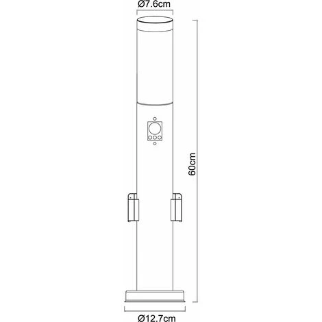 ETC-SHOP Lampadaire D'extérieur, Douilles, Lampe De Cour, Application MOTION DETECTOR, Commande De Téléphone Portable Dans Un Ensemble, Y Compris Les Lampes LED RVB – Image 2