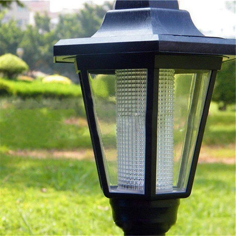 AUGIENB Lumière Extérieure Pelouse Passerelle Lampe Post Lanternes Pilier Lumière Solaire 28*18CM – Image 4