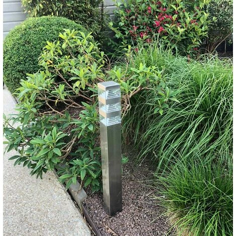 LUMIHOME Borne Pyramide 48 Led Inox 80 Cm - 230V - 1500 Lumens - Garantie 5 Ans - Certifiée RoHs – Image 2