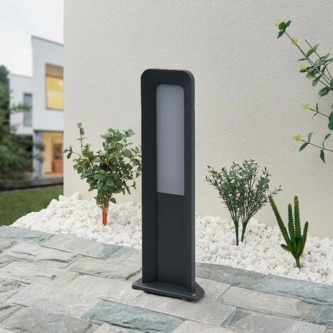 LUCANDE LED Borne Eclairage Exterieur 'Secunda' En Aluminium - Anthracite, Blanc – Image 2