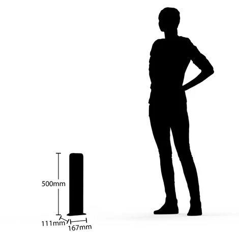 LUCANDE LED Borne Eclairage Exterieur 'Secunda' En Aluminium - Anthracite, Blanc – Image 3