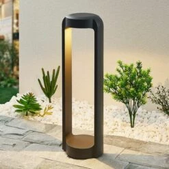 LUCANDE LED Borne Eclairage Exterieur 'Habsa' En Aluminium - Anthracite