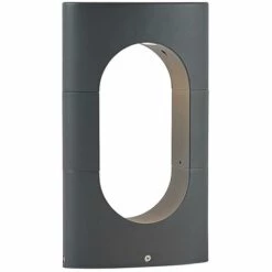 LUCANDE LED Borne Eclairage Exterieur 'Fenti' En Aluminium - Gris Foncé