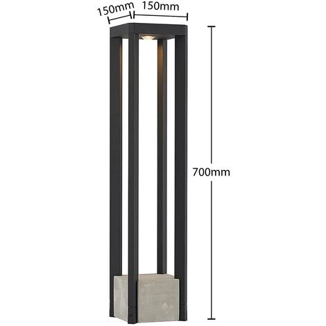 LUCANDE LED Eclairage Exterieur 'Kalisa' En Aluminium - Gris Foncé (RAL 840-M) – Image 3