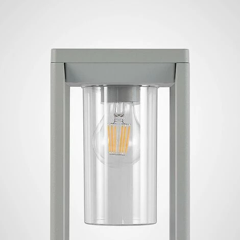 LINDBY Luminaire Extérieur 'Estami' En Aluminium - Gris Argenté – Image 3