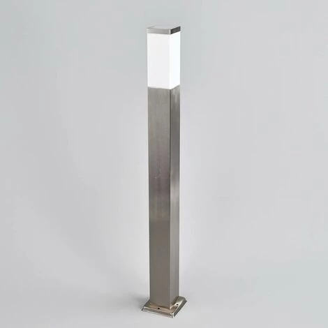 LINDBY Luminaire Extérieur 'Lorian' En Inox - Inox, Blanc – Image 3