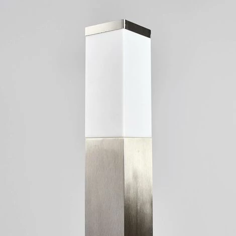 LINDBY Luminaire Extérieur 'Lorian' En Inox - Inox, Blanc – Image 4
