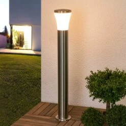 LINDBY LED Eclairage Exterieur 'Sumea' En Inox - Inox, Blanc