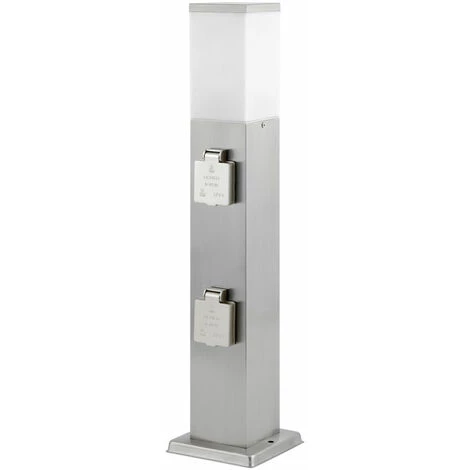 ETC-SHOP Lampadaire Avec Douille Lampe D'extérieur Avec Douille Lampe De Jardin Avec Douille, Acier Inoxydable Noir, 1x E27, LxH 12,5x53 Cm, Jardin – Image 2