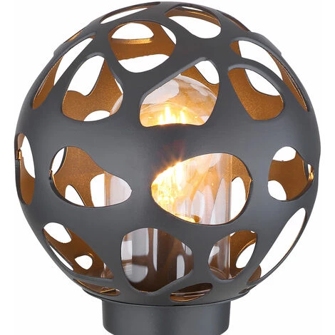ETC-SHOP Lampes De Patio Extérieur, éclairage De Chemin Extérieur, Lampe D'extérieur, Lampadaire, Boule En Acier Inoxydable, Anthracite, 1x E27, H 110 Cm, Jardin – Image 4