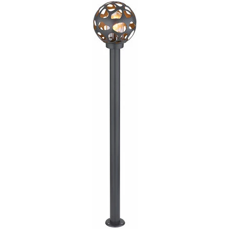 ETC-SHOP Lampes De Patio Extérieur, éclairage De Chemin Extérieur, Lampe D'extérieur, Lampadaire, Boule En Acier Inoxydable, Anthracite, 1x E27, H 110 Cm, Jardin – Image 5