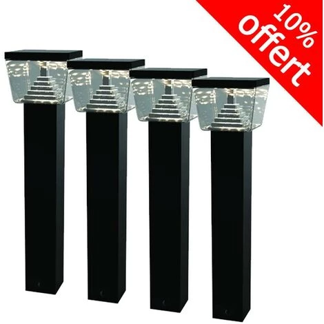 LUMIHOME Pack De 4 Bornes Liberty 32 LED SMD 9W H59cm