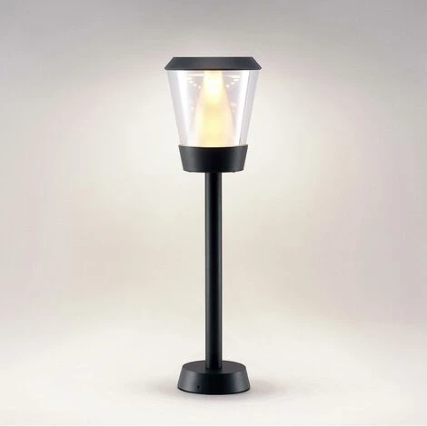 LUCANDE LED Borne Eclairage Exterieur 'Tiany' En Aluminium - Anthracite, Transparent – Image 4