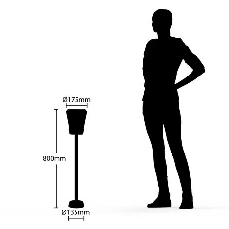 LUCANDE LED Eclairage Exterieur 'Tiany' En Aluminium - Anthracite, Transparent – Image 3