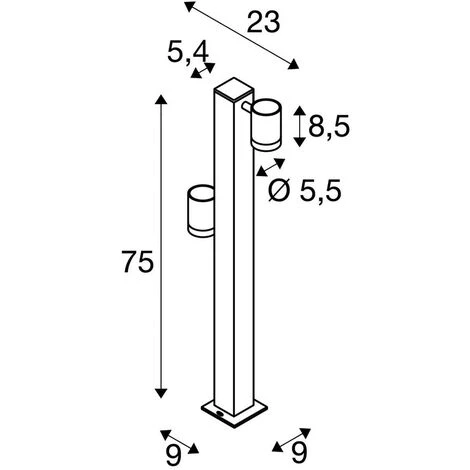SLV Borne Extérieure Double Anthracite HELIA Avec LED Variables Et Piquet D'ancrage – Image 5