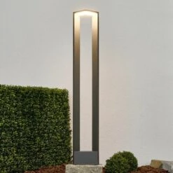 LUCANDE LED Eclairage Exterieur 'Jeny' En Aluminium - Gris Graphite, Blanc
