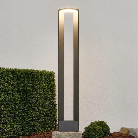 LUCANDE LED Eclairage Exterieur 'Jeny' En Aluminium - Gris Graphite, Blanc