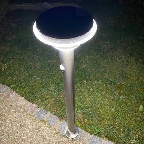 LUMIHOME Borne Led Solaire Saphir - 85 Cm - Inox 75 à 600 Lumens - Batterie Remplaçable Et Détecteur De Mouvement – Image 2