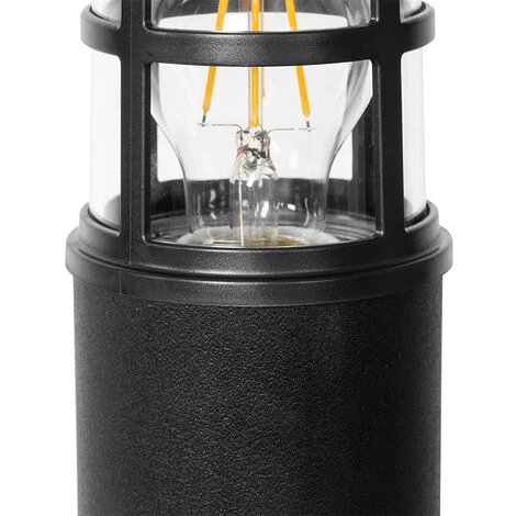 QAZQA Kiki - Lampe Sur Pied Extérieur Moderne - 1 Lumière - Ø 160 Mm - Noir - Moderne - Éclairage Extérieur - Noir – Image 2
