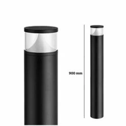 Pilier LED Extérieur Rond Transparent - 12 W - IP 65 - 900 Mm - DeliTech®