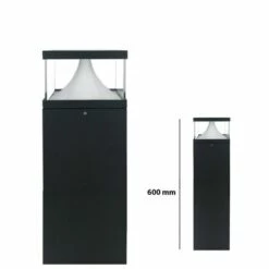 Pilier LED Extérieur Carré Transparent - 12 W - IP 65 - 600 Mm - DeliTech®