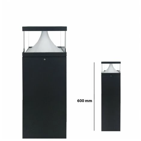 Pilier LED Extérieur Carré Transparent - 12 W - IP 65 - 600 Mm - DeliTech®