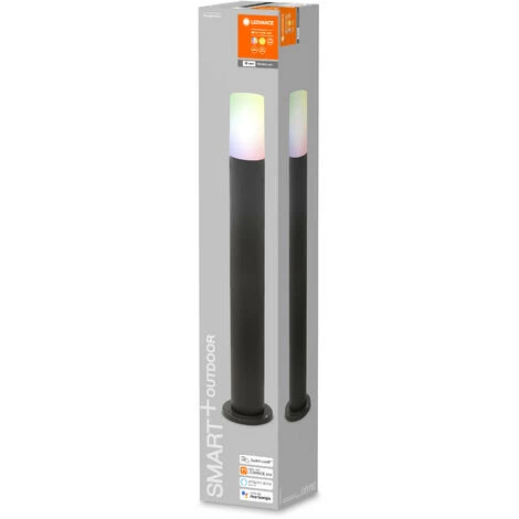 LEDVANCE, S.A.U LEDVANCE Luminaire De Jardin Intelligent LED: Adapté à Sol, SMART+ PIPE MULTICOLOR / 10 W, 220…240 V, Blanc Chaud, 3000 K, Matériau De Corps: Stainless Steel, IP44 - Dunkelgrau – Image 2