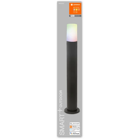 LEDVANCE, S.A.U LEDVANCE Luminaire De Jardin Intelligent LED: Adapté à Sol, SMART+ PIPE MULTICOLOR / 10 W, 220…240 V, Blanc Chaud, 3000 K, Matériau De Corps: Stainless Steel, IP44 - Dunkelgrau – Image 3