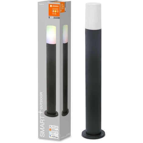 LEDVANCE, S.A.U LEDVANCE Luminaire De Jardin Intelligent LED: Adapté à Sol, SMART+ PIPE MULTICOLOR / 10 W, 220…240 V, Blanc Chaud, 3000 K, Matériau De Corps: Stainless Steel, IP44 - Dunkelgrau – Image 4