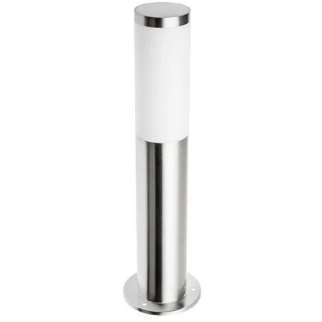 GTV Borne éclairage Extérieur Milan Inox IP54 E27 Hauteur 45 Cm