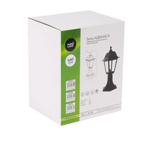 FABRILAMP FAB 125871009 | Panneau Mural Extérieur Basil 1xe27 Noir Ip44 Polycarbonate 41.5x16.5d – Image 2
