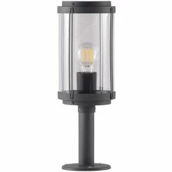 LINDBY Luminaire Extérieur à Intensité Variable 'Ojali' En Aluminium - Gris Foncé, Transparent