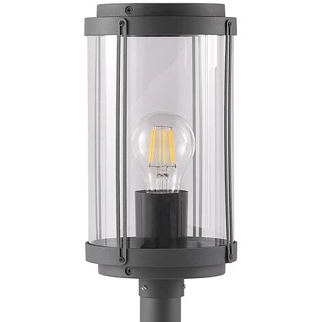 LINDBY Luminaire Extérieur à Intensité Variable 'Ojali' En Aluminium - Gris Foncé, Transparent – Image 4