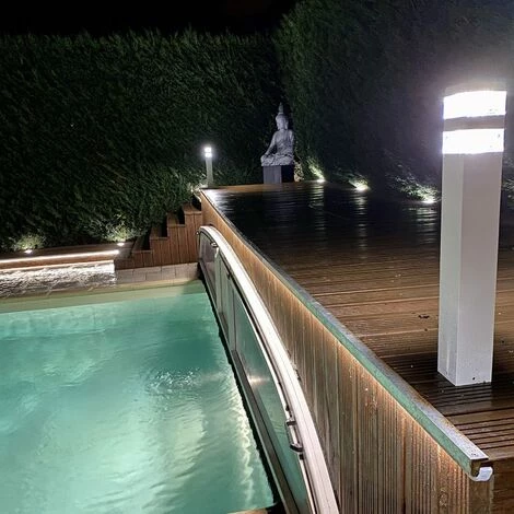 LUMIHOME Borne Pyramide 12V Inox 60cm - 1000 Lumens - 4000K° - Spécial Abord Piscine – Image 4