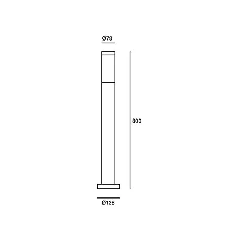 FORLIGHT Balise Ip55 Koral 900mm E27 23w Acier Inoxydable 1423lm - Argent – Image 2