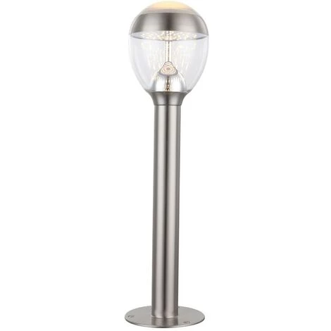ETC-SHOP Lampe D'extérieur Lampadaire Lampadaire De Jardin Pied De Lampe En Acier Inoxydable Extérieur, IP44, 1x LED 11W 750Lm Blanc Chaud, DxH 15x59 Cm