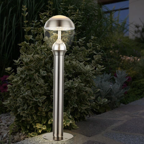 ETC-SHOP Lampe D'extérieur Lampadaire Lampadaire De Jardin Pied De Lampe En Acier Inoxydable Extérieur, IP44, 1x LED 11W 750Lm Blanc Chaud, DxH 15x59 Cm – Image 2